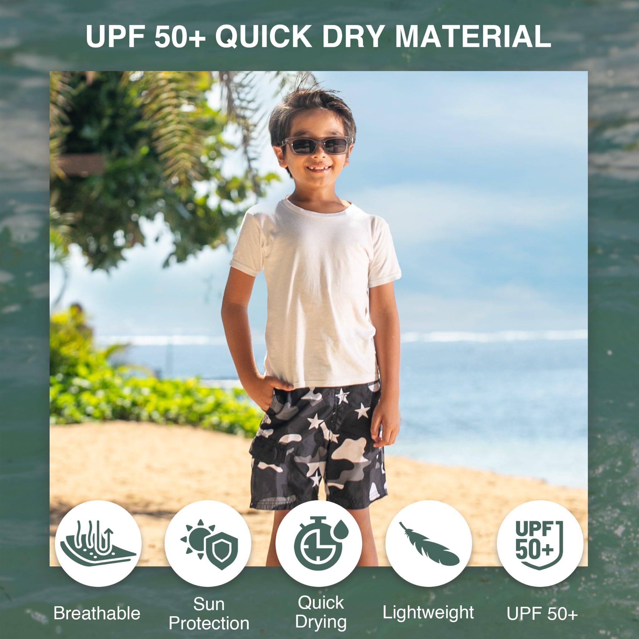 Kanu Surf Boys' Avalon Quick Dry UPF 50+ Beach Swim Trunk