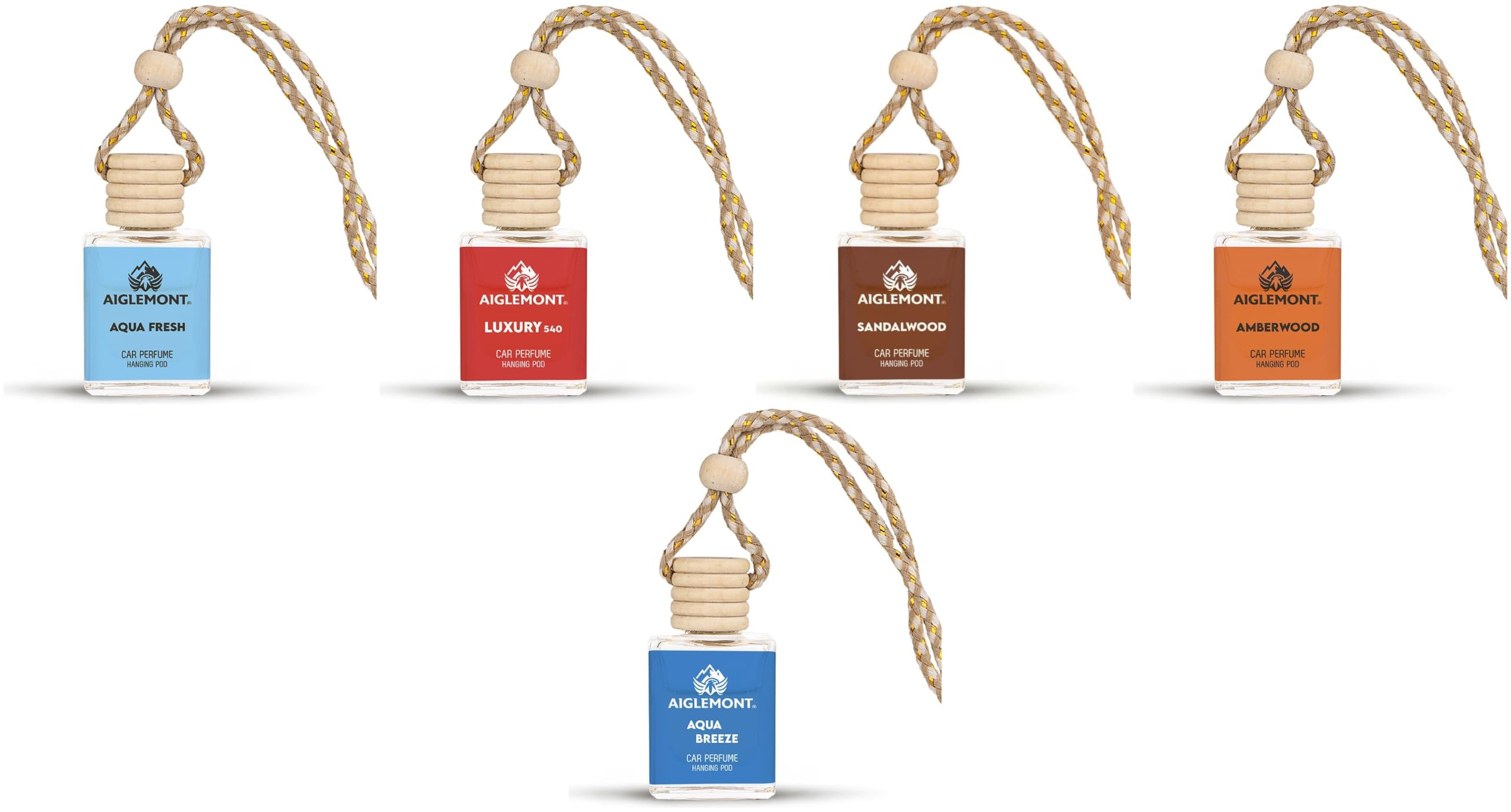 Car Perfumes combos | Aqua Fresh+ Luxury 540 + Sandalwood+ Amberwood+ Aqua Breeze| Combo of 5 | 10 ml Each-image-24