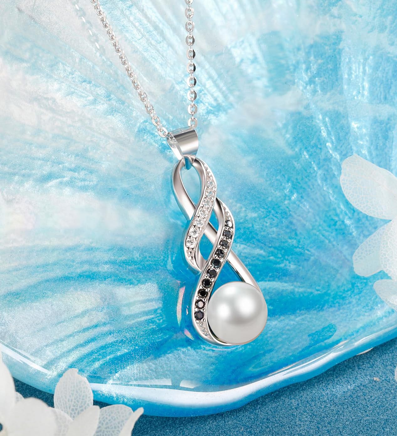 Geschenke für Ehefrau Perlenkette Schmuck Weihnachten Geschenk Muttertags Mama Geschenk Valentinstag Jubiläum Hochzeit Geburtstag Frau Freundin