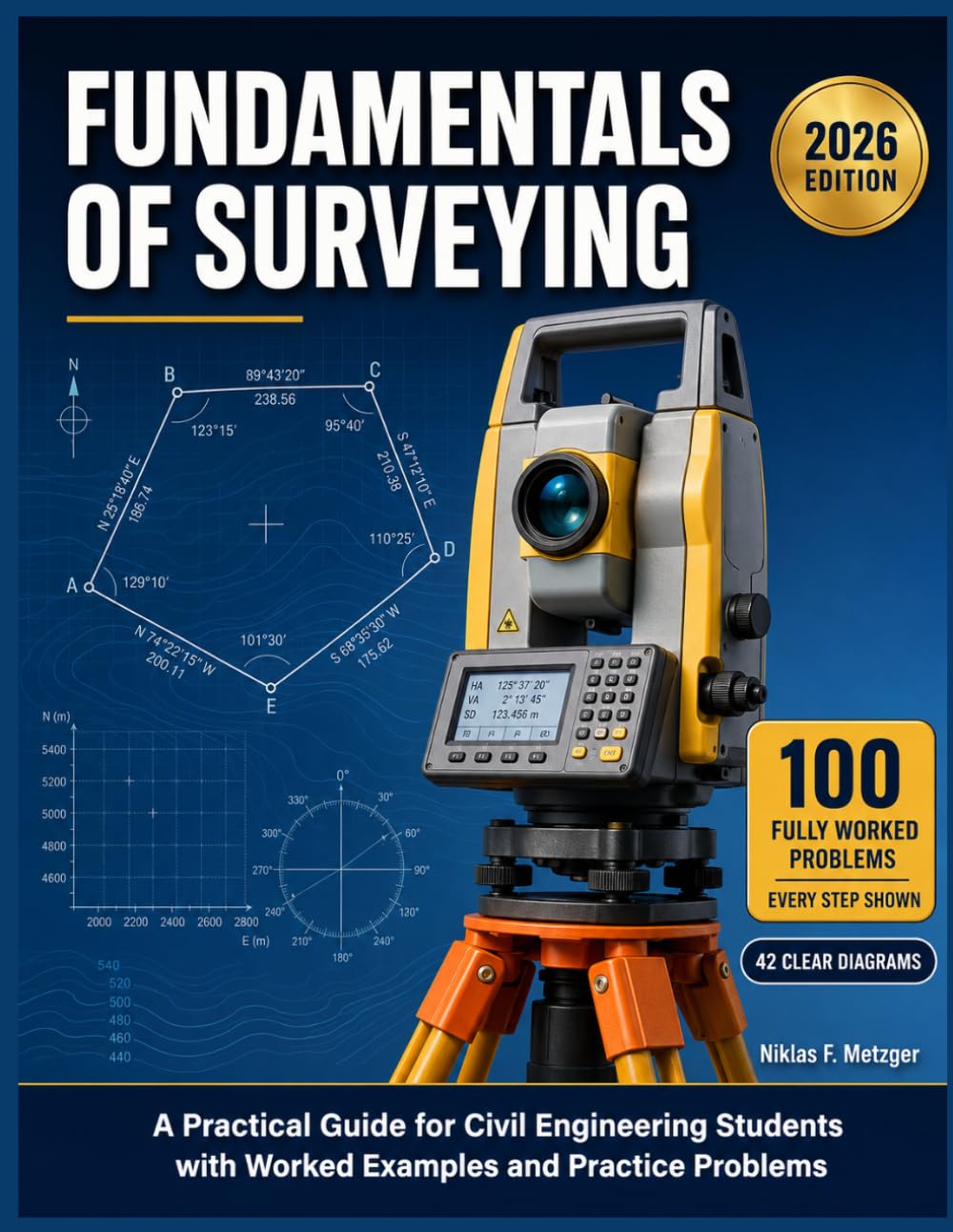 Fundamentals Of Surveying: A Practical Guide for Civil Engineering Students with Worked Examples and Practice Problems