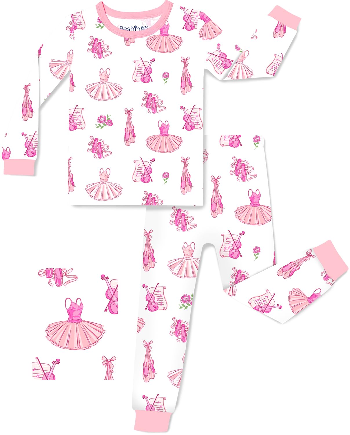 babee Reshinee Bamboo Viscose Toddler Girls Kids Pajamas Unicorn Mermaid Pjs Long Sleeve Snug fit 12M-8Y 2pcs Soft Jammies