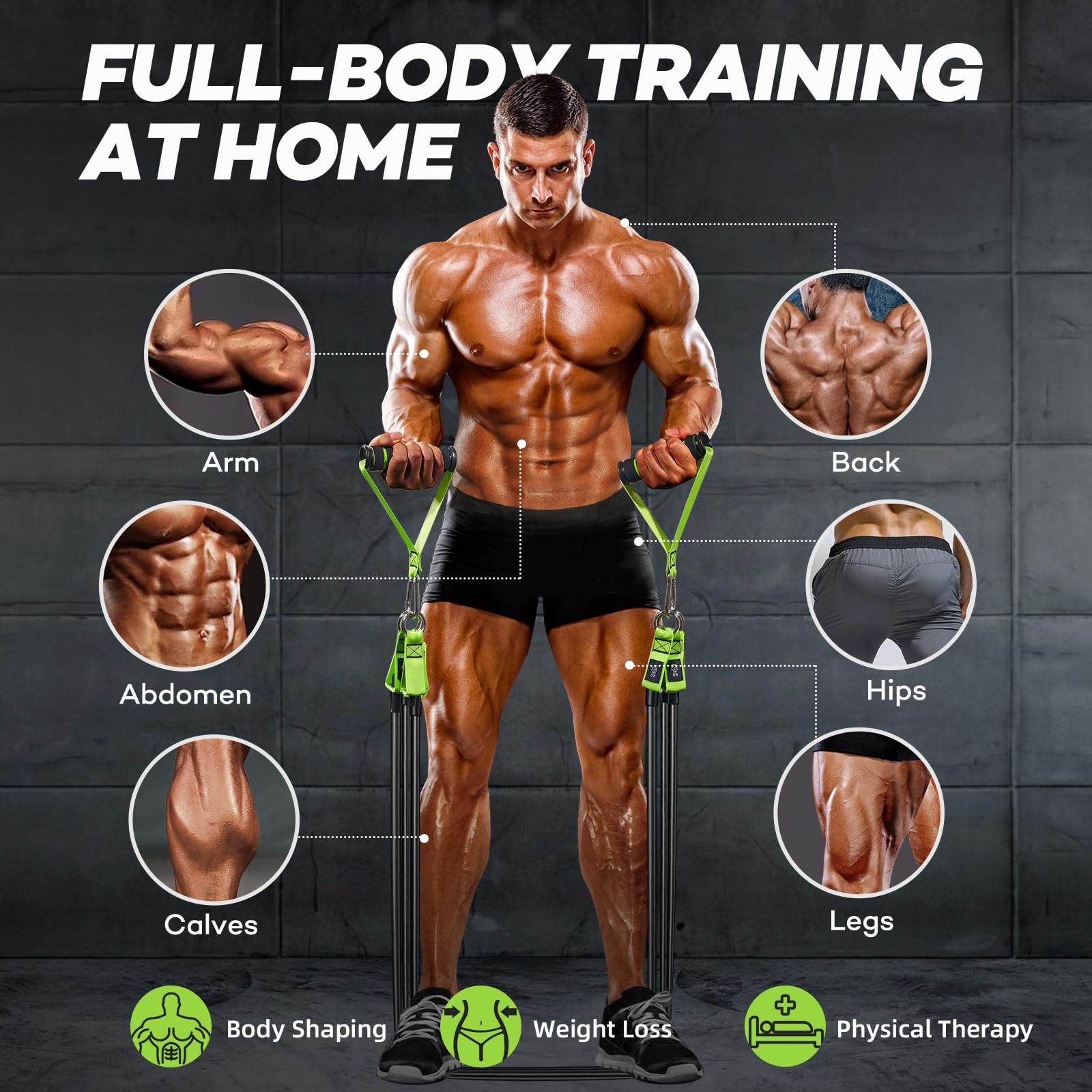 Resistance Bands, 310 lbs Heavy Duty Bands for Working Out, Exercise Bands with Handles,Workout Bands for Men, Fitness Bands for Home Workouts,Muscle Training, Strength, Slim, Yoga