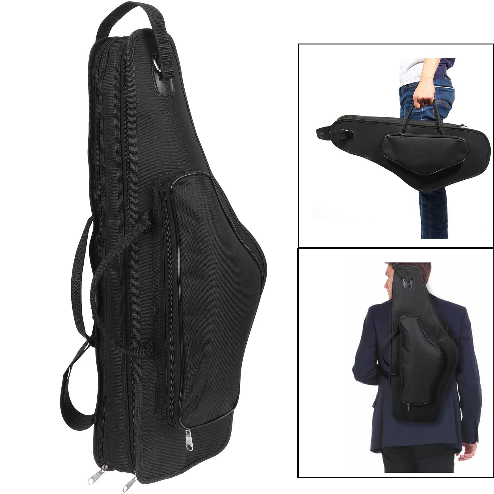 Étui pour Saxophone Alto Sac de Transport Sac à Dos étanche et Résistant aux Chocs Housse Double Réglable pour Saxophone Alto