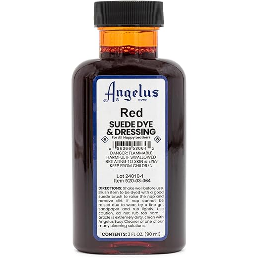 Angelus Suede Dye Red
