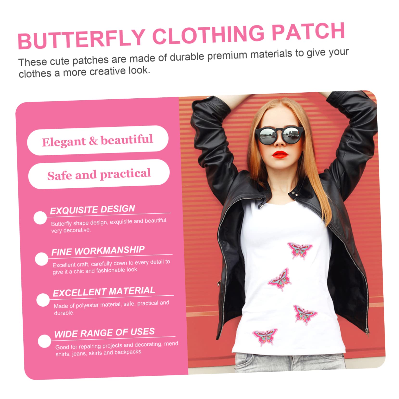 Lurrose 100pezzi Patches Appliques Adesivi Per Decorazioni e Riparazioni Abbigliamento Per Jeans Borse e Accessori