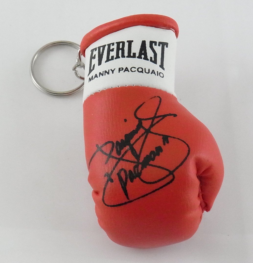Autographed Mini boxing glove Keyring Manny Pacquiao
