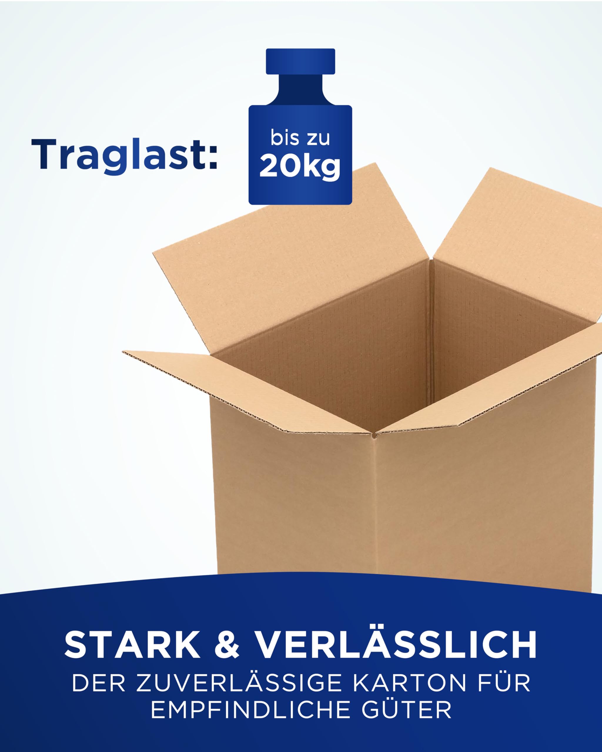 KK Verpackungen Versandkartons 400 x 300 x 400 mm Braun 1-wellig (Innenmaß 392 x 290 x 385 mm) | 40 Stück, Faltkartons Kartons geeignet für Versand als DHL Paket DPD Hermes GLS Paketklasse M (KK63)