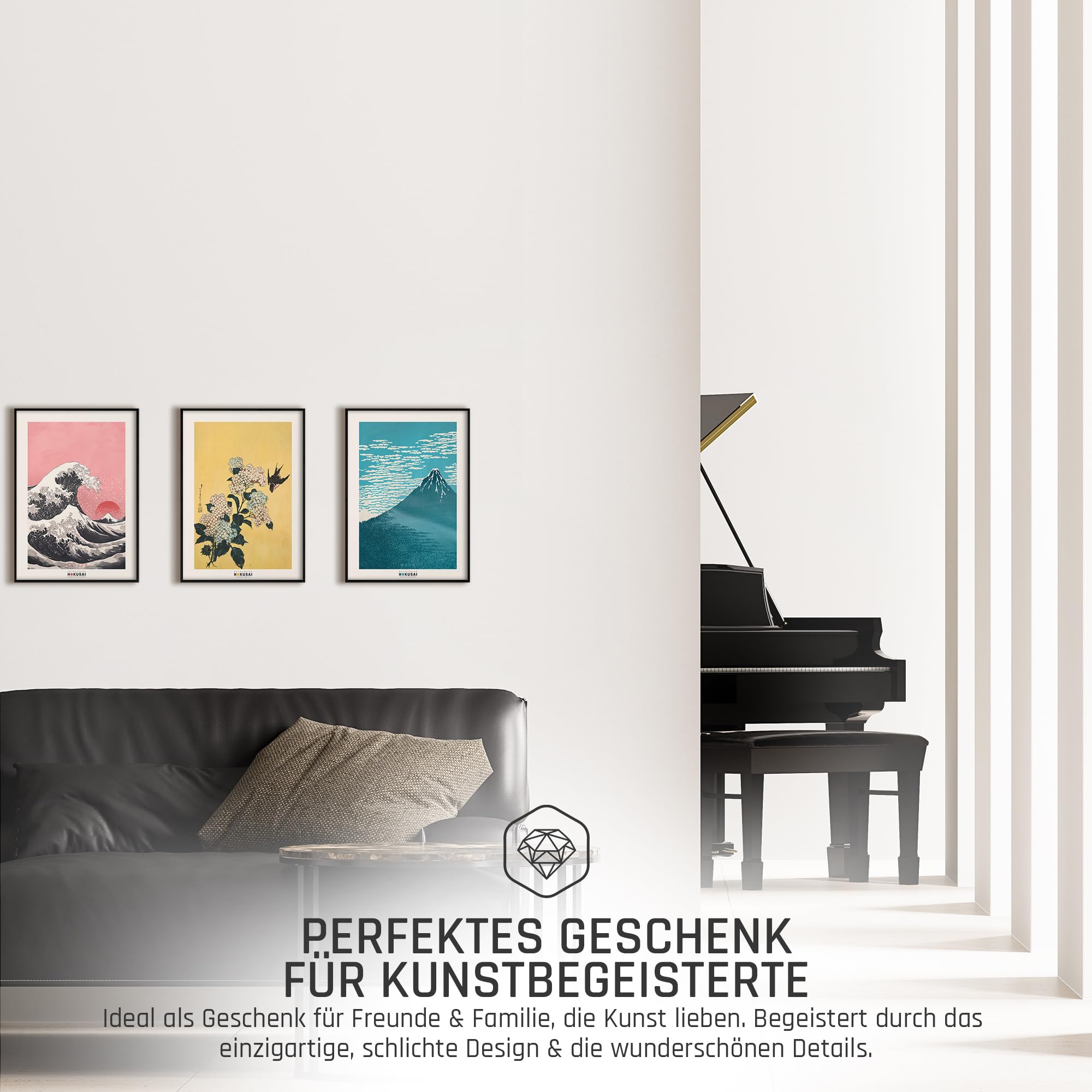 ◆アートフレーム◆115cm×69cm◆壁掛◆Z-2507IN42◆ Amazon.de: Hokusai Poster Set Japanische Wanddeko Japan Kunst