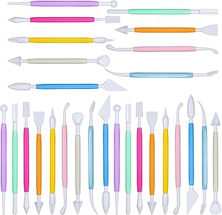 Cobee 27 Stück Modellierwerkzeug, Töpferwerkzeug Ton Werkzeug Modellierwerkzeug Fondant Set Für Backen Dekorieren Von Kuchen Ton Keramik Schnitzen Herstellen Fudge