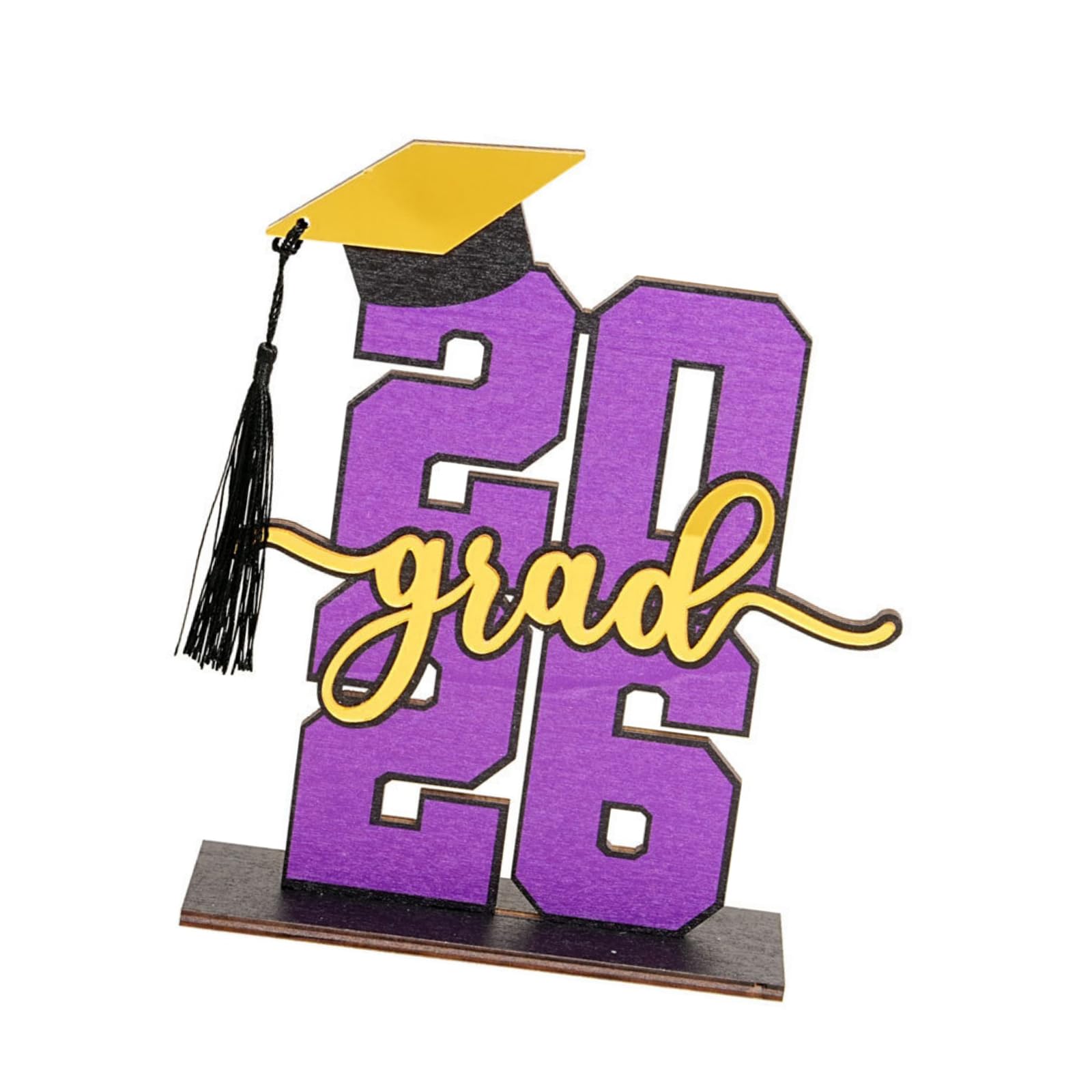 2026 Graduation Decorations Class of 2026 Congrats Grad Wooden Table Centerpieces Graduate Table Signs 5.9×7.9inches Congrats Grad Wooden Sign Graduation Toppers