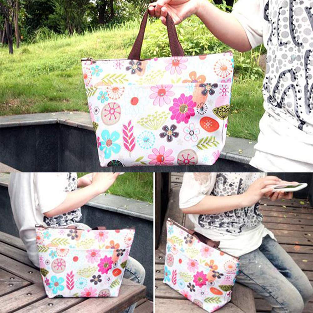 ハンドメイド 保冷バッグ レッスンバッグ 巾着 トートバッグ 花柄 Amazon｜アットファースト 保冷保温ランチバッグ 巾着トート
