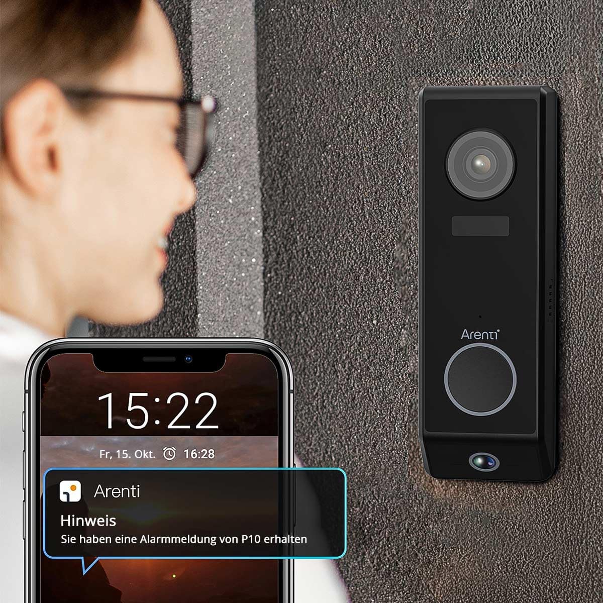 ARENTI P10 Doorbell with Phone Notification