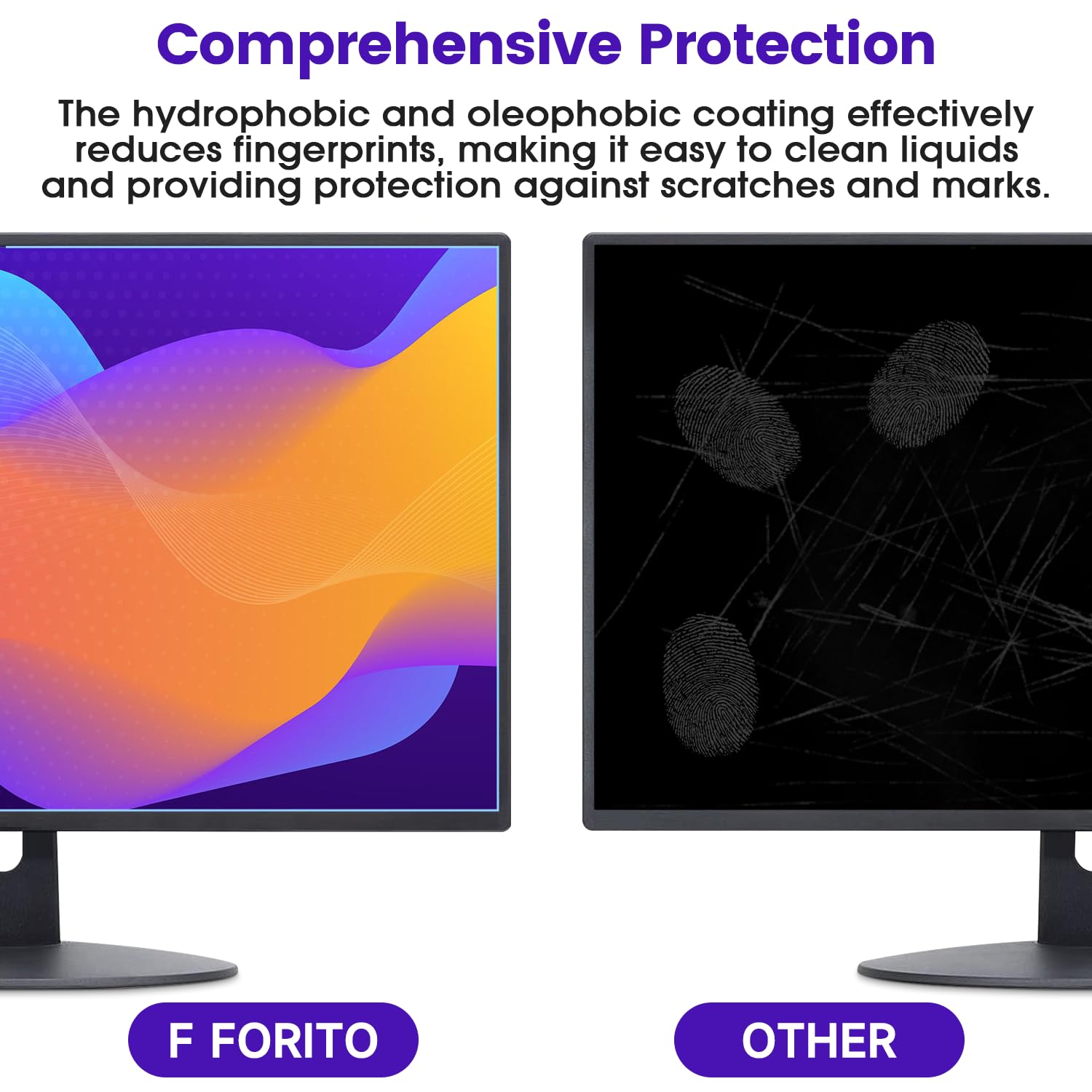 Protector de pantalla antiluz azul de 24 pulgadas para monitor de pantalla ancha de 16:9, mate, antirreflejo, compatible con escritorio Sceptre/HP/KOORUI/Dell/ViewSonic/BenQ/LG de 24 pulgadas 6