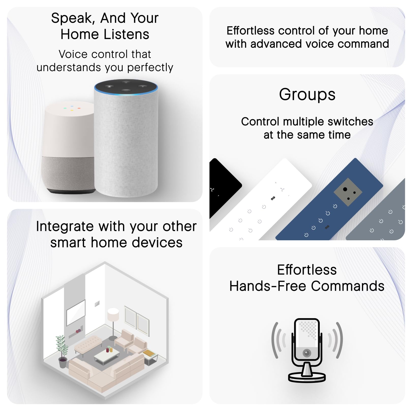 Iotics Smart Wifi Switch Board: 4xSwitch &1 Smart Plug Module.Touch Control, Remote, App Control. Voice Control with Alexa & Assistant. Smart Touch Switch Board For Home Automation (White), 240 Volts — Amazon image 7