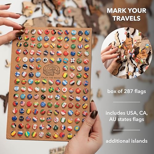 Miniatura 6 de Enjoy The Wood Mapa del mundo de madera 3D, arte de pared, decoración de pared de madera grande, idea de regalo de inauguración de la casa, idea de