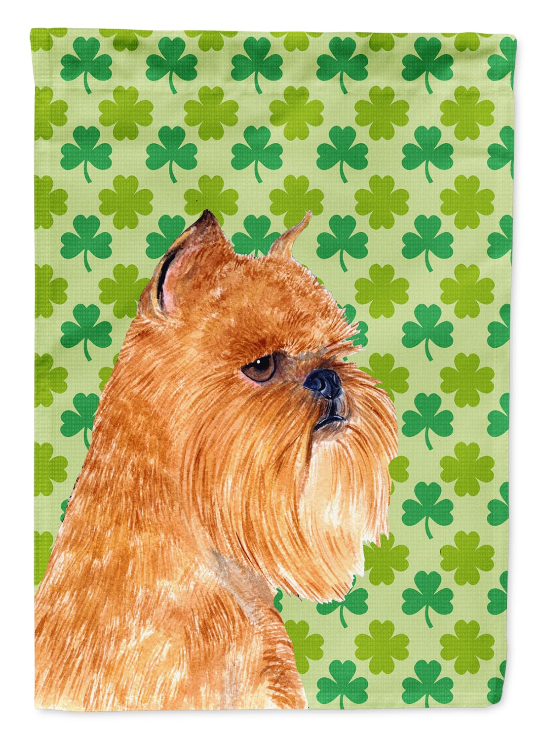 Drapeau Brussels Griffon embellit votre pelouse pour la Saint-Patrick avec ses trèfles colorés