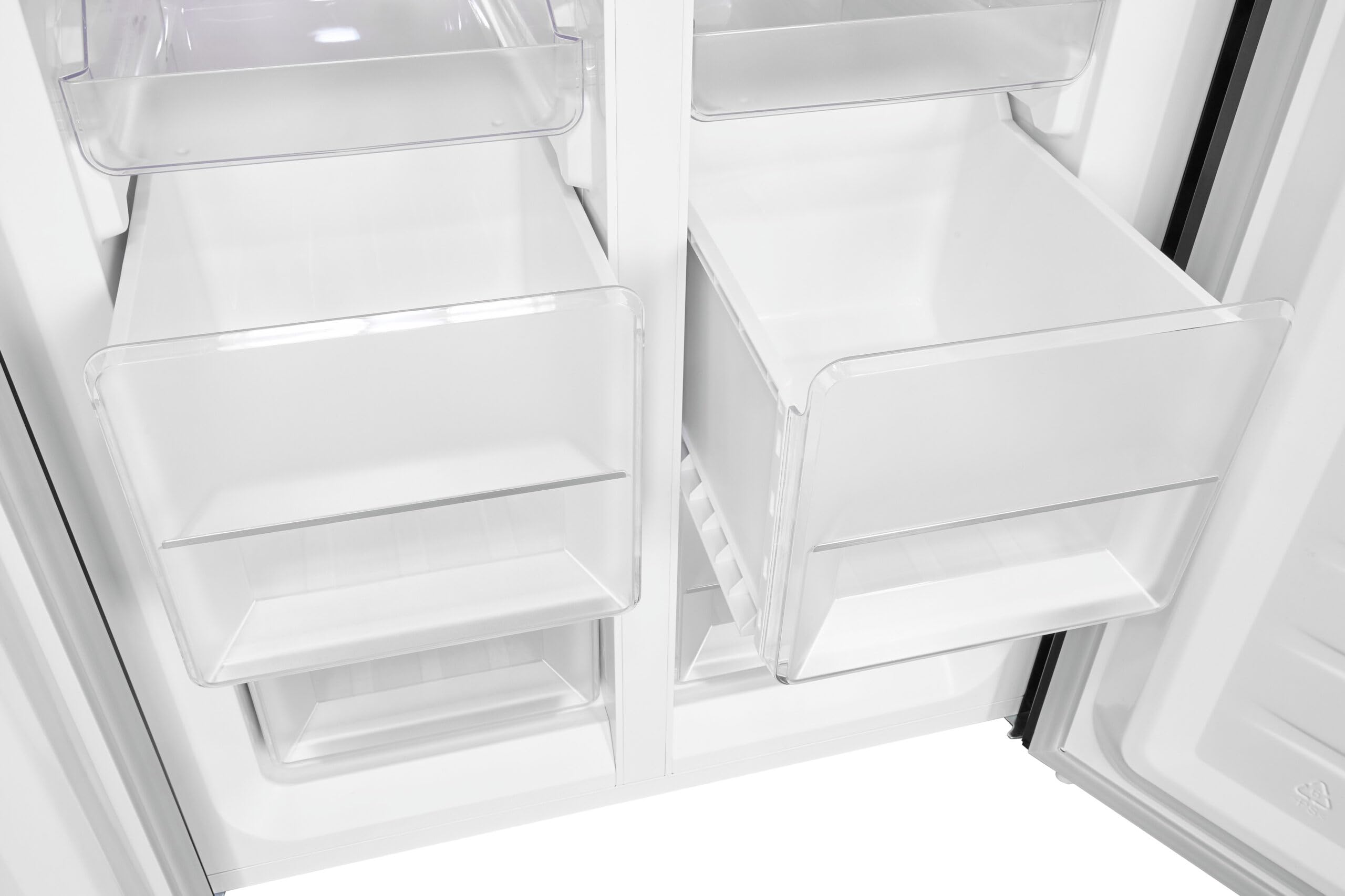 Exquisit® Frigorífico Americano 4 Puertas, 421L, Inox Oscuro, Clase C, No-Frost Total, Control Electrónico, Congelación Rápida, Función Vacaciones, Medidas (180,0 x 79,5 x 70,0 cm)
