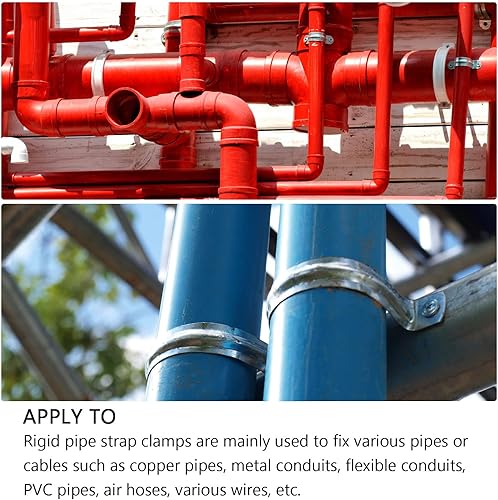 Miniatura 4 de METALLIXITY Abrazadera de correas de tubo (110 mm4.33 "), soporte de clip de tensión de tubo en U de acero inoxidable 304 - para cable de tubería de