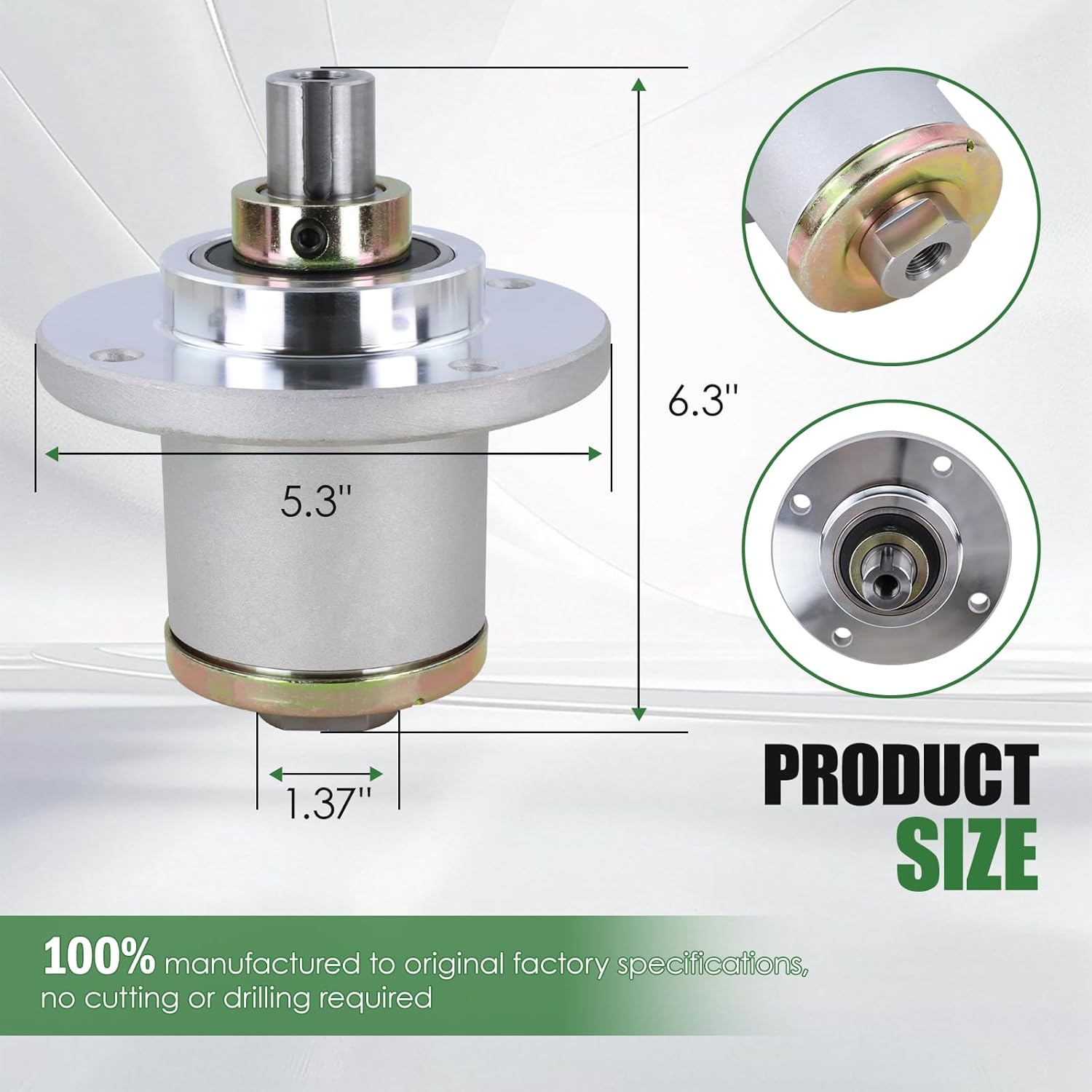 437-0006-00 Mower Deck Spindle Assembly Fit for Spartan Mowers 2017-2022 RZ, 2019 RZ Tuff Torq, 2019-2022 RZ Pro, 2020-2022 RZ HD Replace 437000600