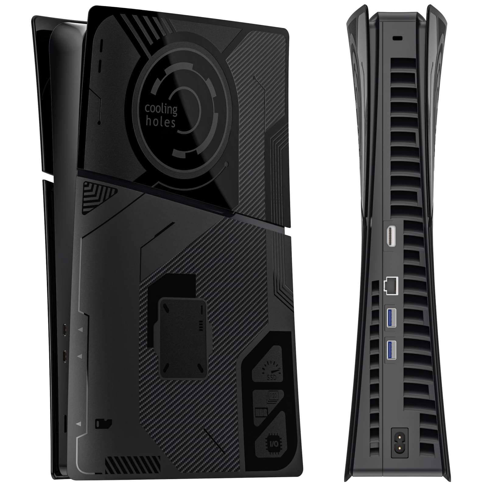Cubierta de placas 5 en 1 versión delgada para consola PS5 Disc y edición digital, paneles de carcasa compatibles con PlayStation 5, accesorios delgados, placas frontales protectoras de repuesto
