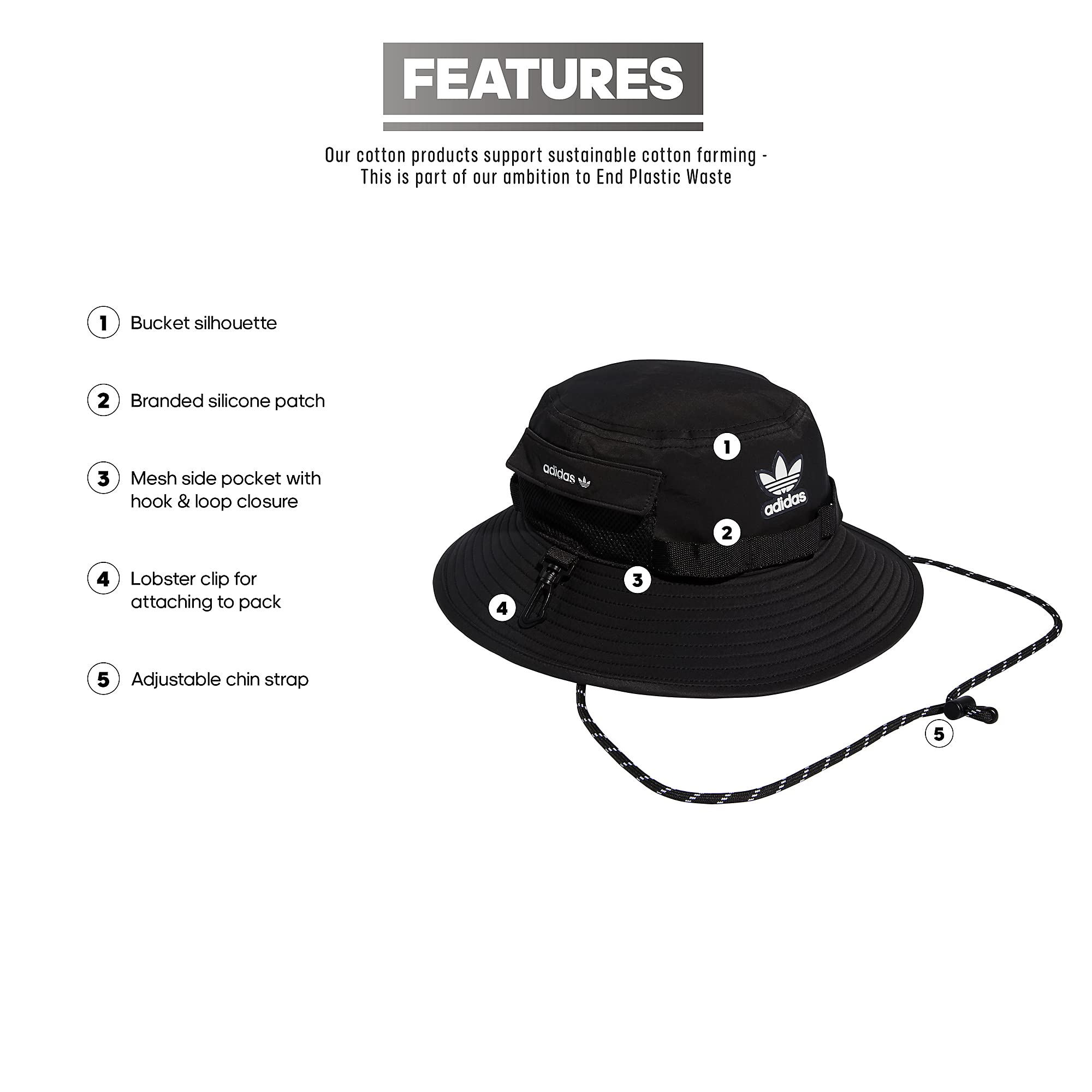 adidas Originals Unisex Originals Utility Boonie, Black