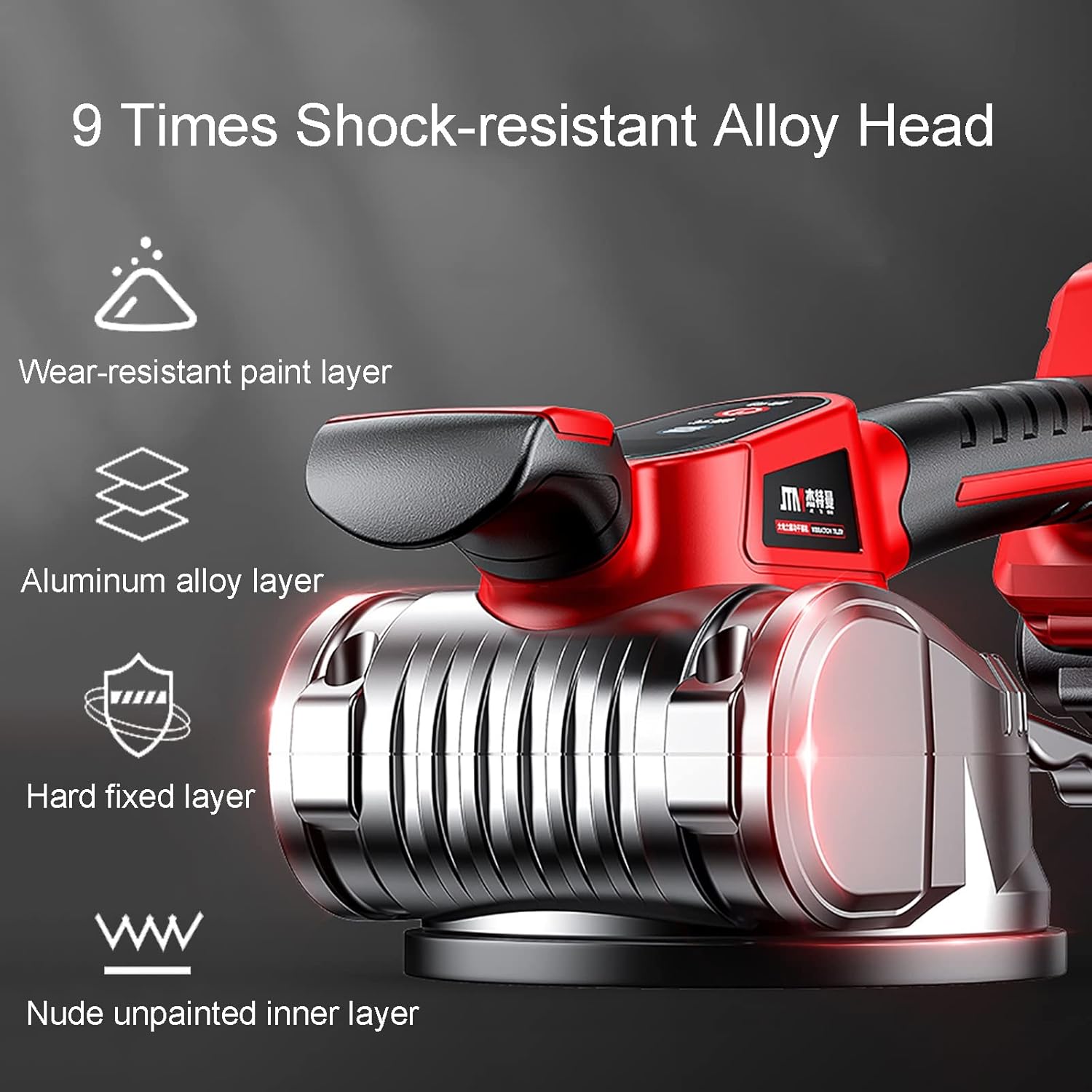 Tile Vibration Machine Installation-Tool - Tiling Suction Cup for Leveling Handheld Vibrator 12 Speeds Adjustable 28000r/min 20V, 1-2 Pcs 628000mAh Battery, Max 200kg (Size : 1 Battery) ()