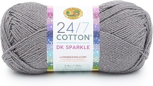 Miniatura 34 de Lion Brand Yarn 24/7 Cotton DK Yarn, Cameo