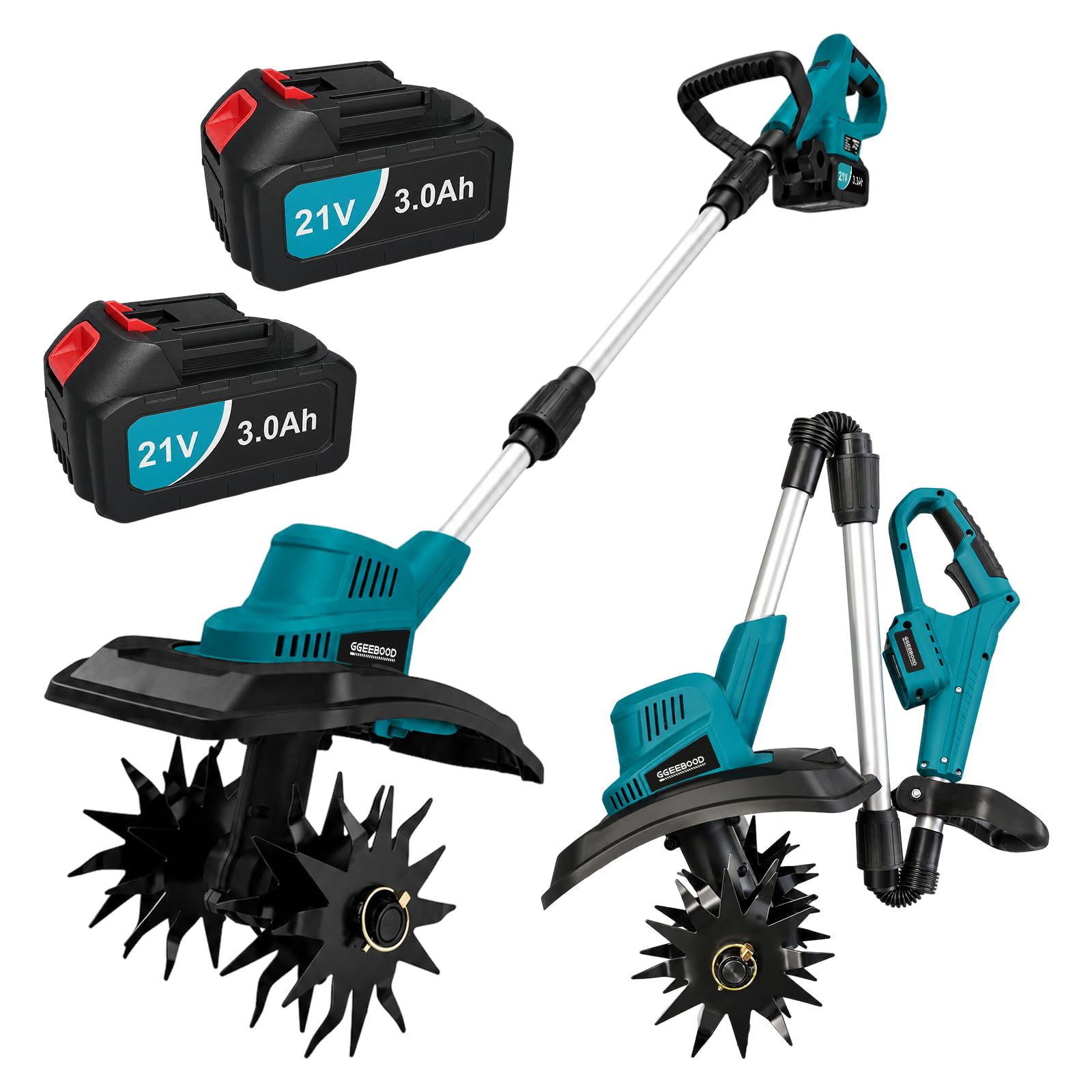 Cordless Mini Tiller Electric Rotavator for Makita 18V Battery - 22cm Tilling Width & 17cm Depth | Easy to Assemble & Operate | for Yard, Soil Cultivation, Lawn