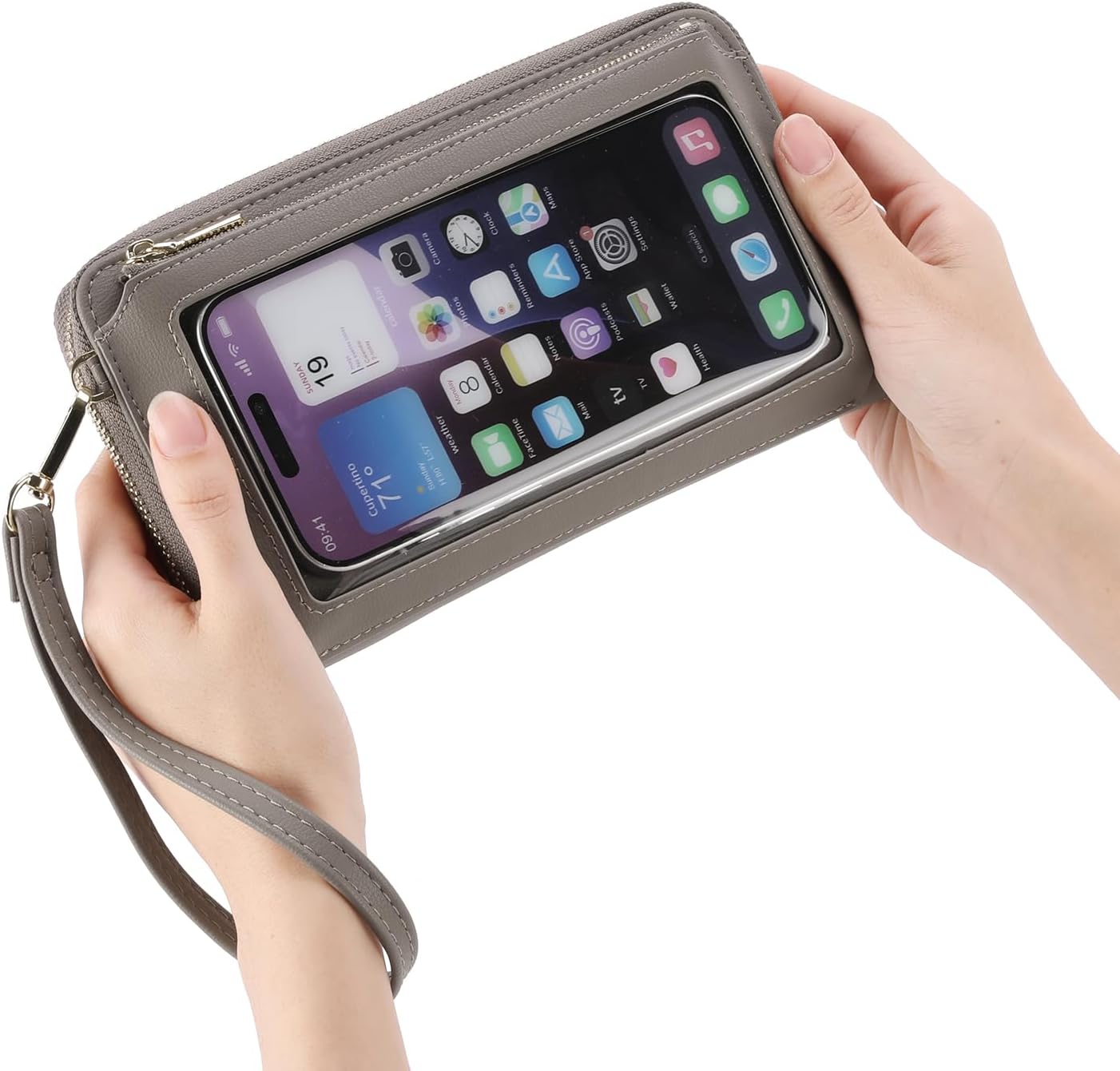 GOIACII Phone Purse Crossbody Bags for Women Small Travel Wallet Touch Screen RFID Blocking - Image 2