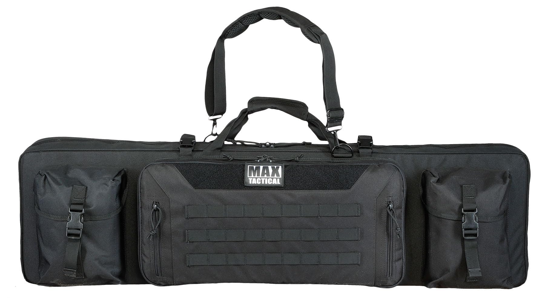 Heavy Duty Deluxe Gewehrtasche – Single & Double Rifle Bag, taktisches Langwaffen-Futteral gepolstert mit Seitenfächern & Wabenschaum, für Zubehör