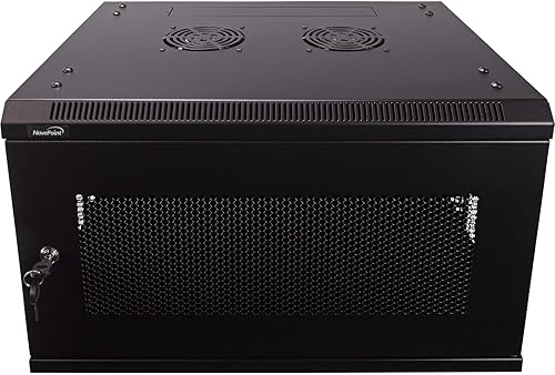 Miniatura 11 de NavePoint Rack de servidores de 12U - 23.6" de profundidad, gabinete de red para montaje en pared con puerta perforada con cerradura, compatible