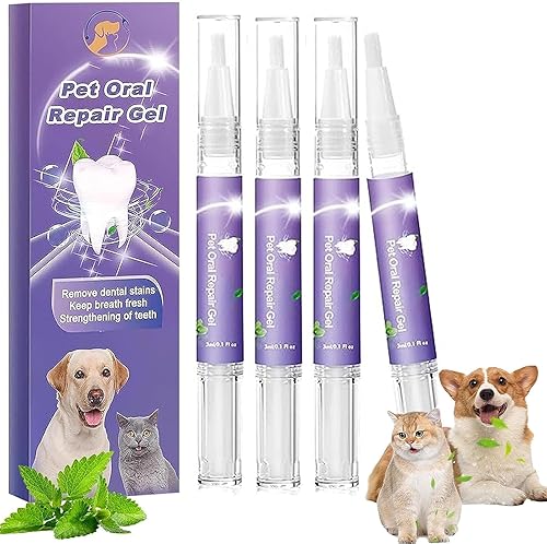 Gel de reparación oral para mascotas, gel blanqueador de restauración oral para mascotas, ambientador de aliento de mascotas, limpiador de cuidado