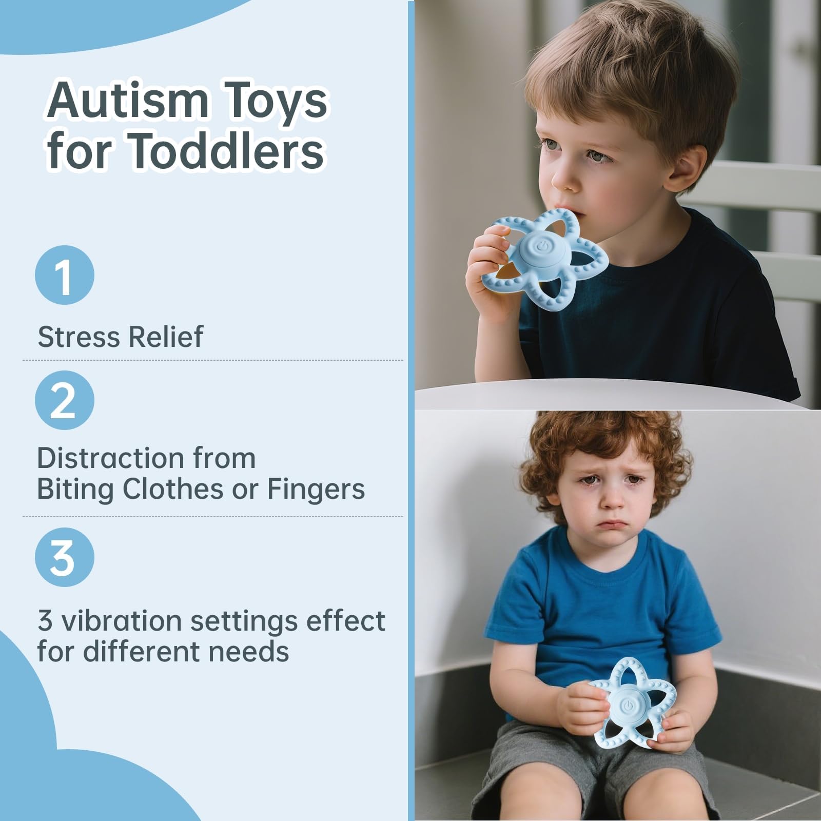 Vibrating Sensory Chew Toy, Dual Effect: Teether Teething Toys for Babies 0-6 6-12 Months - Image 4