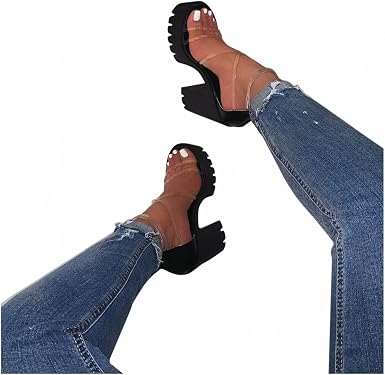 Amazon.com: AIHOU Botas vaqueras para mujer, plataforma de moda, tacón  alto, botas de tobillo con cremallera, informales, botas vaqueras de  invierno : Ropa, Zapatos y Joyería
