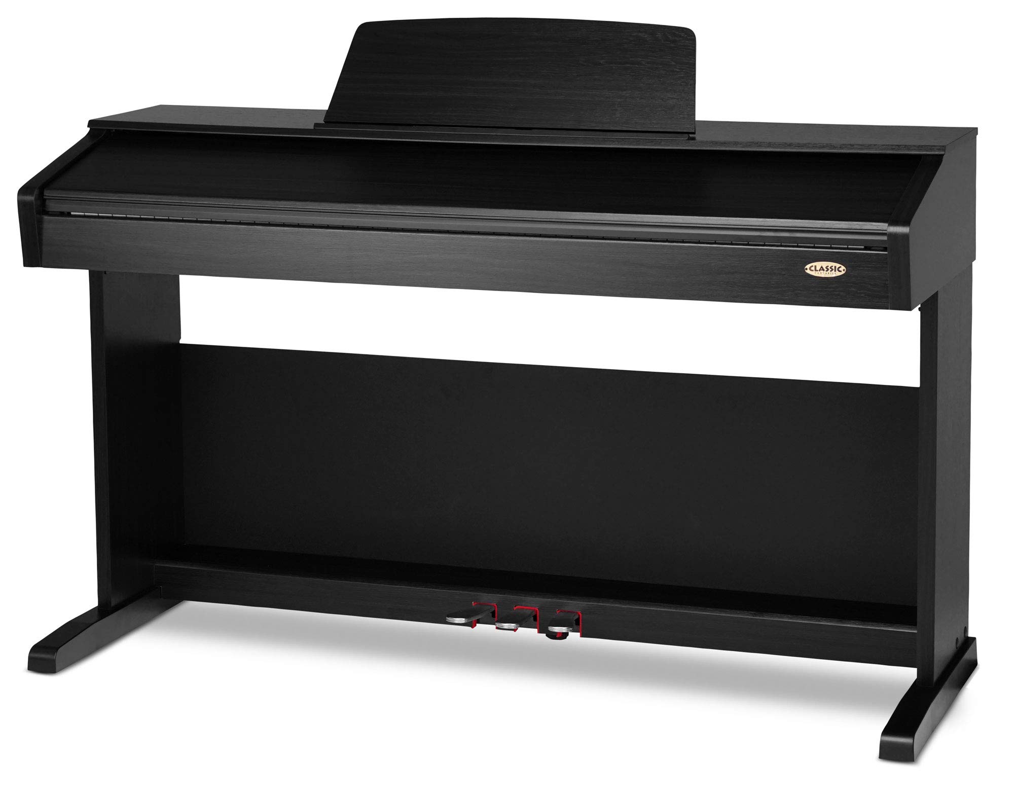 Classic Cantabile DP-A 310 SM E-Piano SET (Digitalpiano 88 Tasten Hammermechanik, Kopfhöreranschluss, USB, Begleitautomatik, 3 Pedale, Piano für Anfänger + Pianobank + Kopfhörer + Schule) schwarz