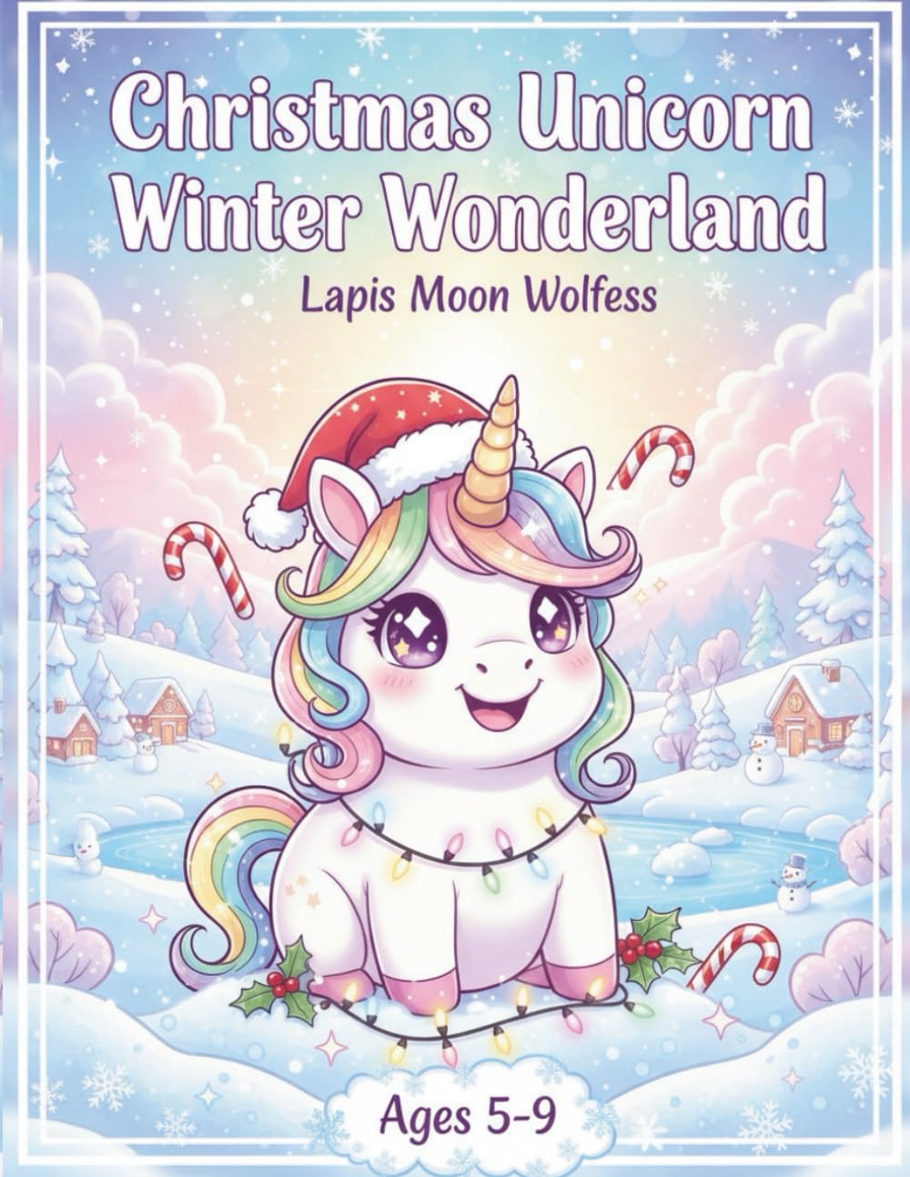 Christmas Unicorn Winter Wonderland Coloring Book – Kids 5-9: Fun & Cute Unicorns, Snow, Christmas Trees & Magical Holiday Scenes