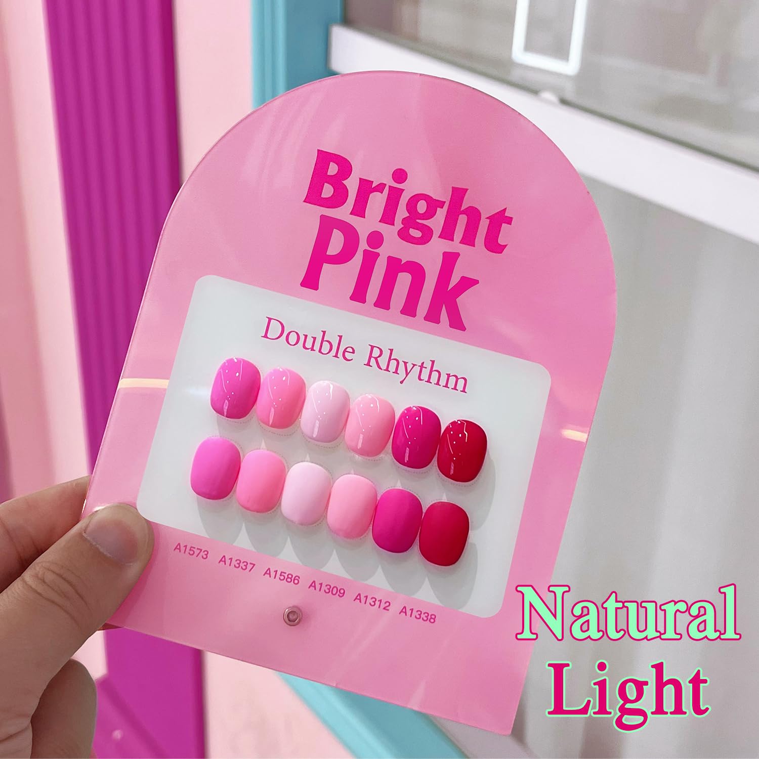 Double Rhythm Juego de 6 esmaltes de uñas de gel de 15 ml del mismo color y en el mismo frasco. Kit de manicura de gel para uñas de gel para salón de belleza y uso doméstico. Para mujeres (rosa neón