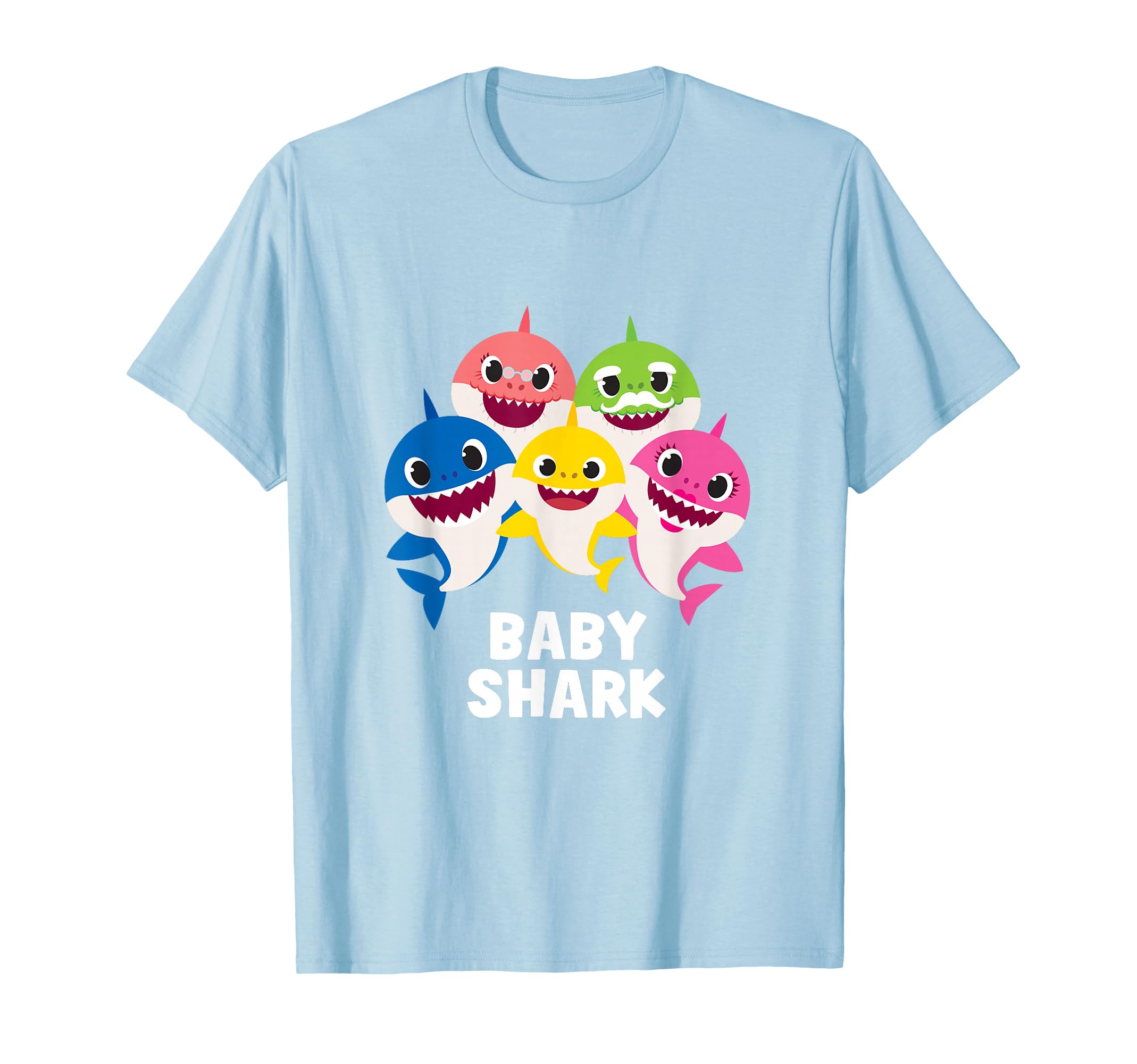 Baby Shark Family t-Shirt with Text T-Shirt