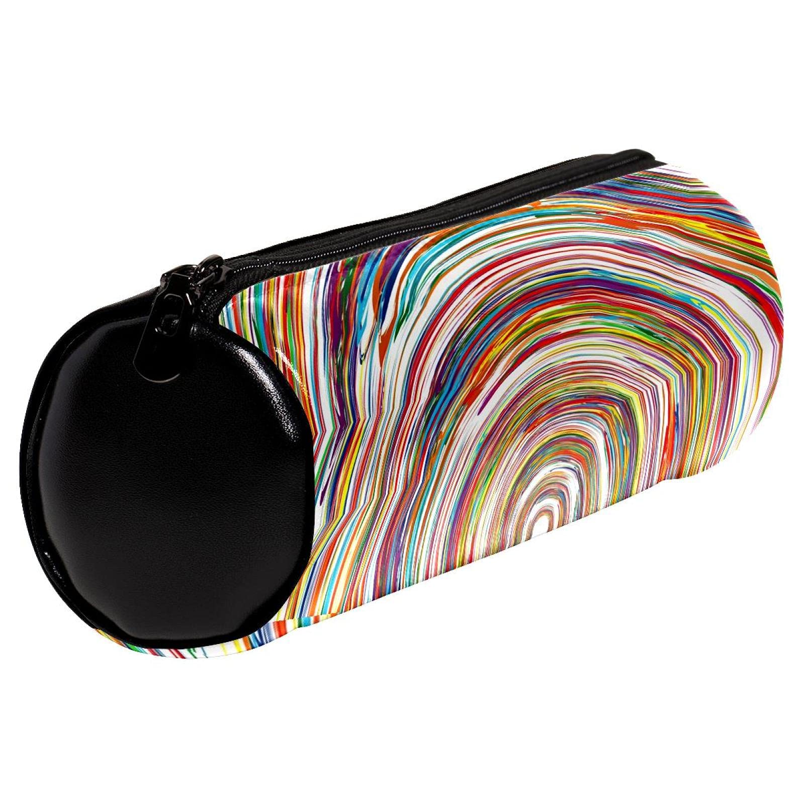 Bunte Regenbogen-Bleistiftbeutel Für 3-Ring-Ordner – Transparentes Fenster, 2 Stück, Für Schule & Büro
