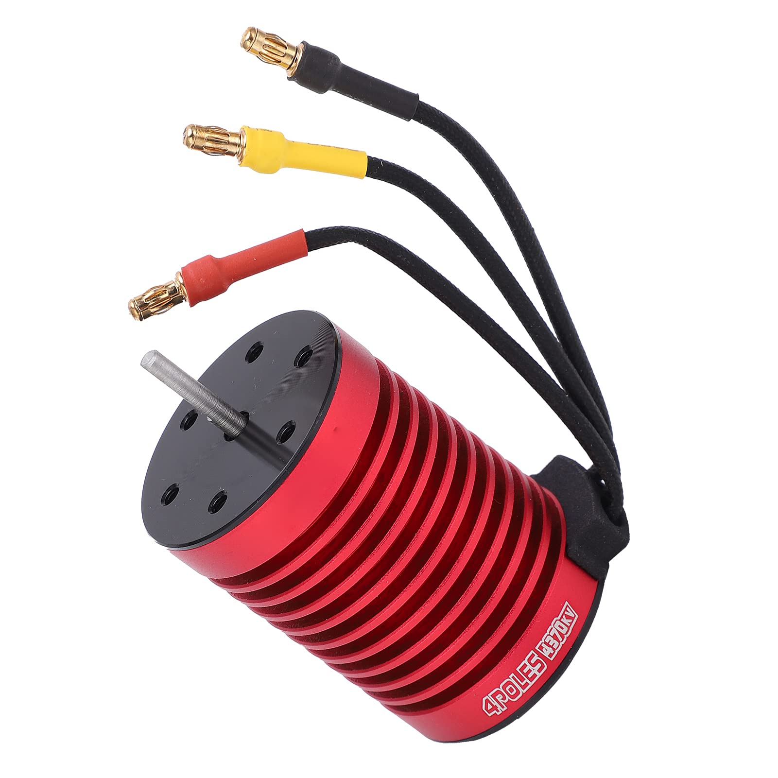 Motor sin escobillas F540 4370KV motor impermeable de bobinado de cobre, motor sin escobillas RC para coche RC 1/10, alto par 4 - poste 12 - Diseño de ranura con carcasa de aleación de aluminio