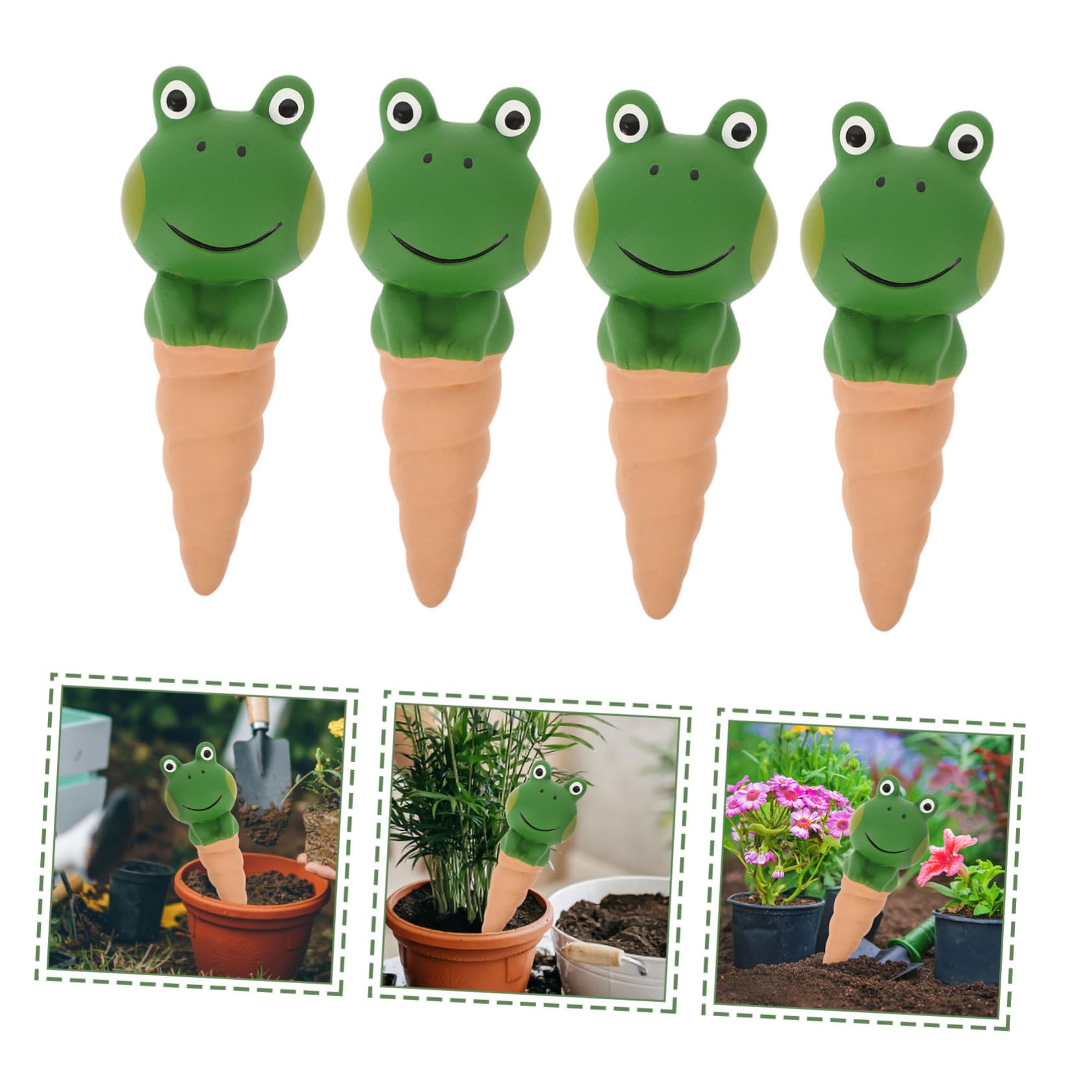 Gatuida 4pièces Lot de Globes Arrosage pour Plantes Forme De Grenouille Arroseurs Automatiques pour Plantes Intérieur Et Extérieur