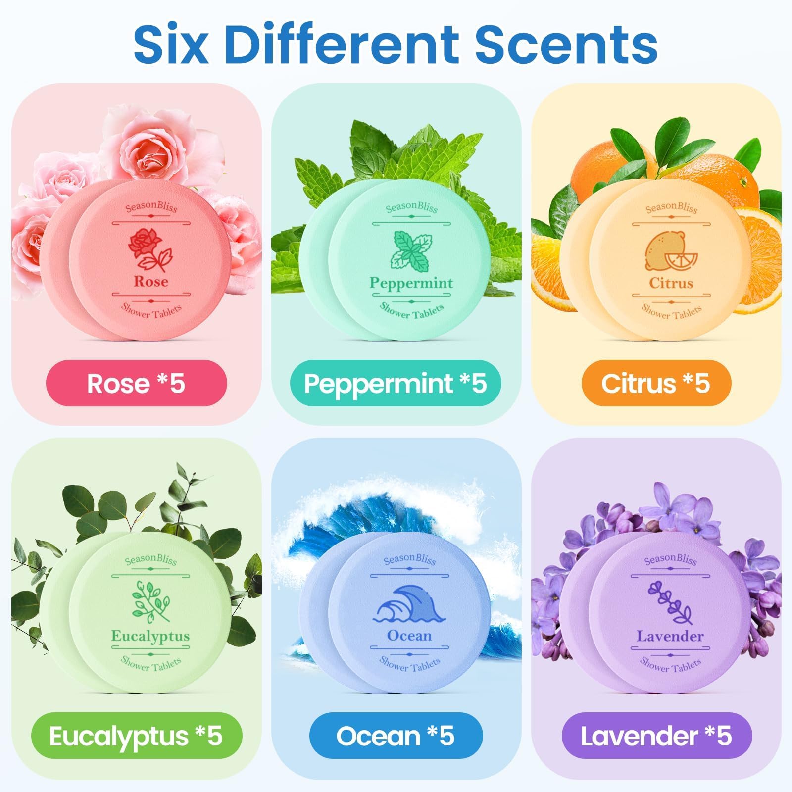 SeasonBliss Scented Shower Steamers