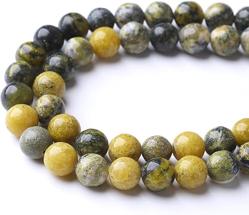 Miniatura 2 de Cuentas sueltas redondas de jade australiano de 0.315 in de cuentas de gemas naturales de cristal para hacer joyas, pulseras y collares