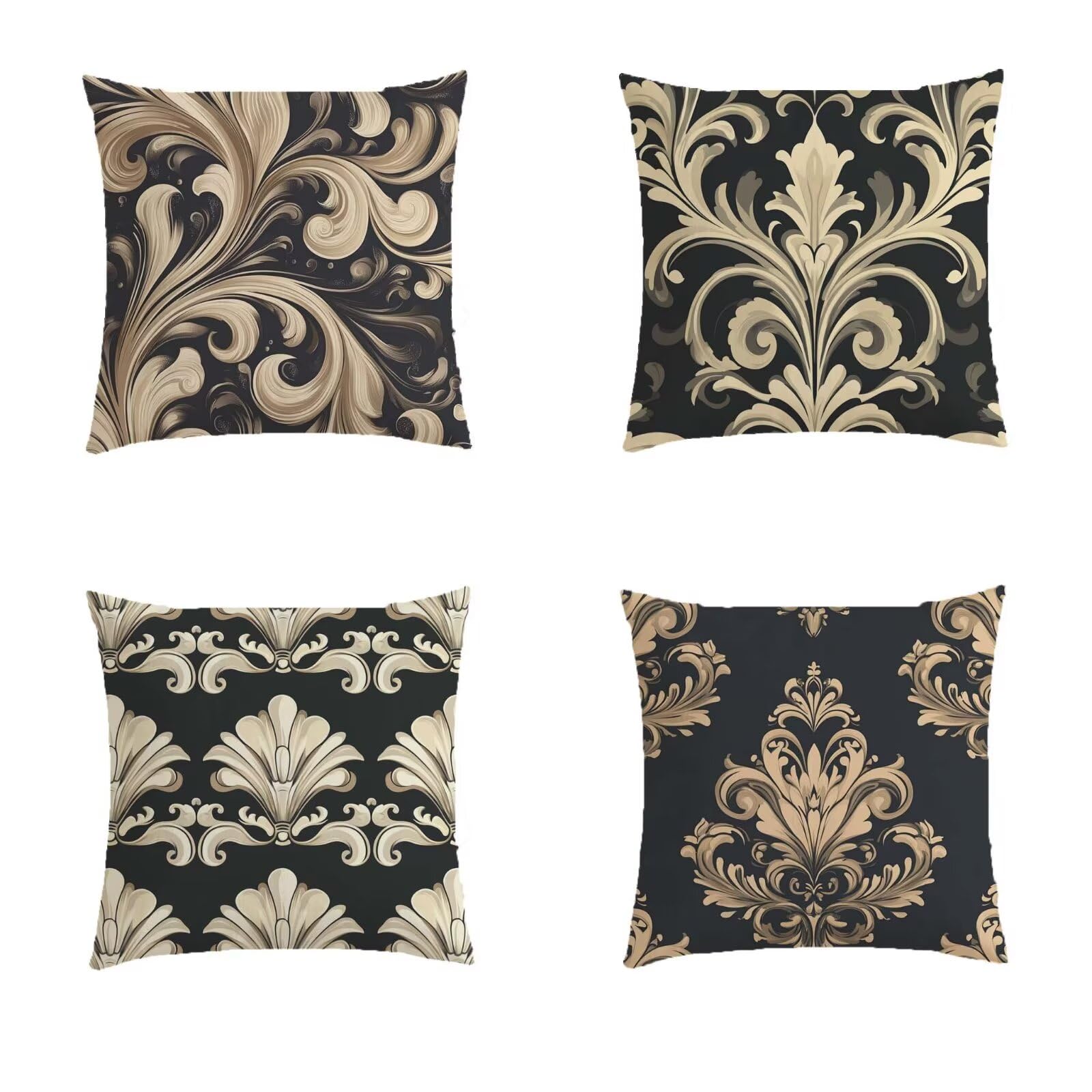 Housse coussin 80x80cm imperméable salon de jardin exterieur retro