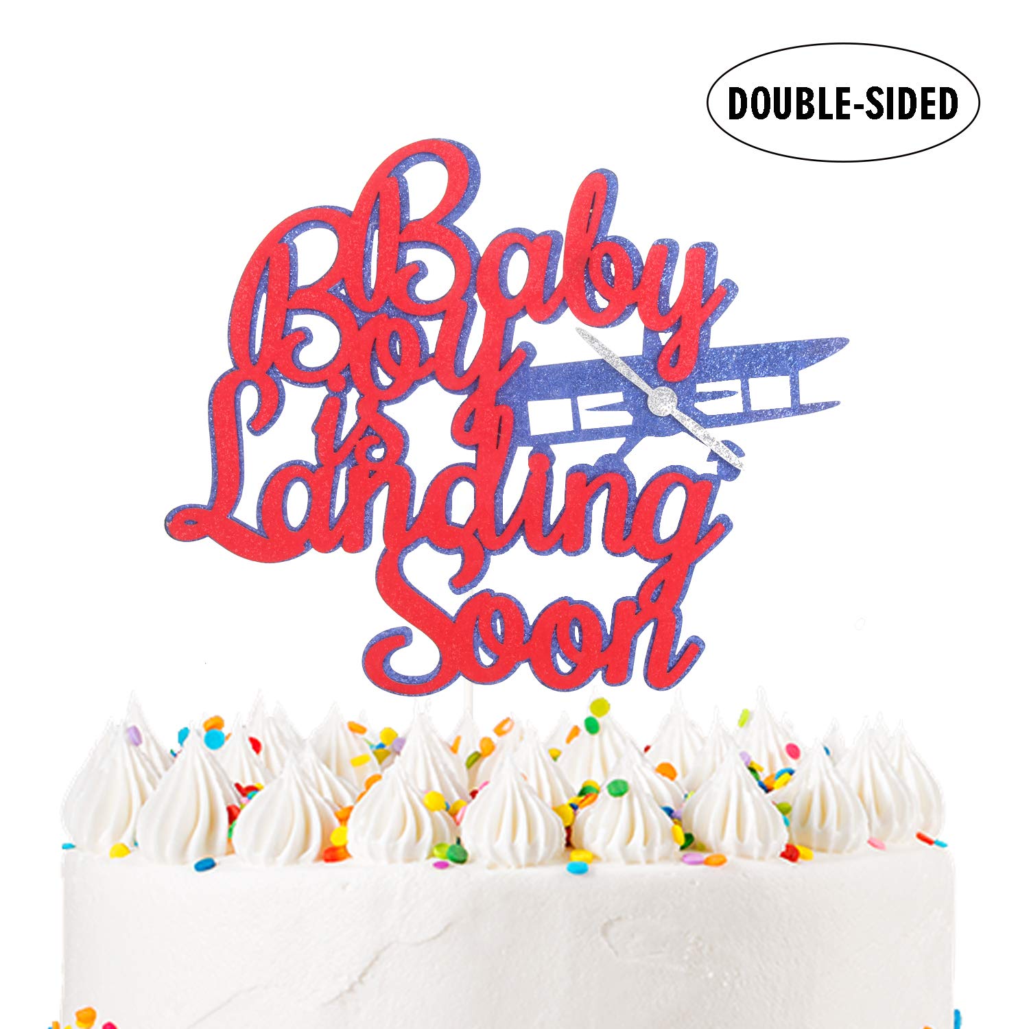 Buy Baby Boy is Landing Soon Cake Topper Airplane Cake Topper for Baby