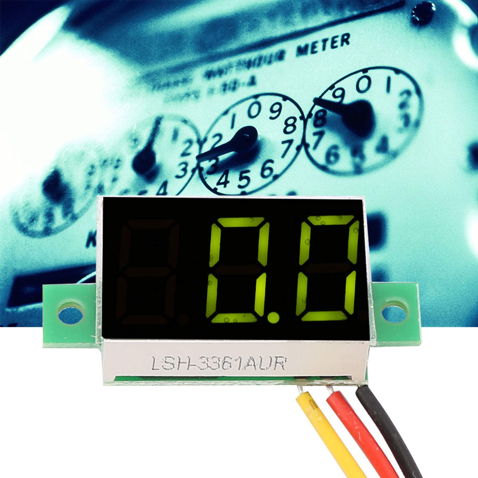 Voltmetro Digitale Mini a 3 Fili 0.36 DC 0-100V con Display LED Rosso Verde Blu e Protezione da Inversione di Polarità Voltmetro Digitale Mini a 3 Fili 0.36 DC 0-100V con Display LED Rosso Verde Blu e Protezione da Inversione di Polarità