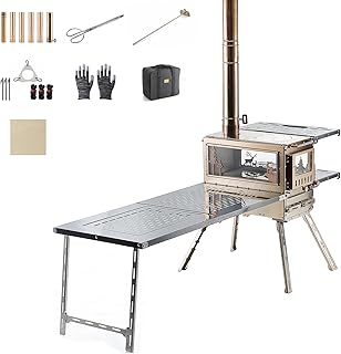 Stainless Portable Wood Burning Stove with Oven