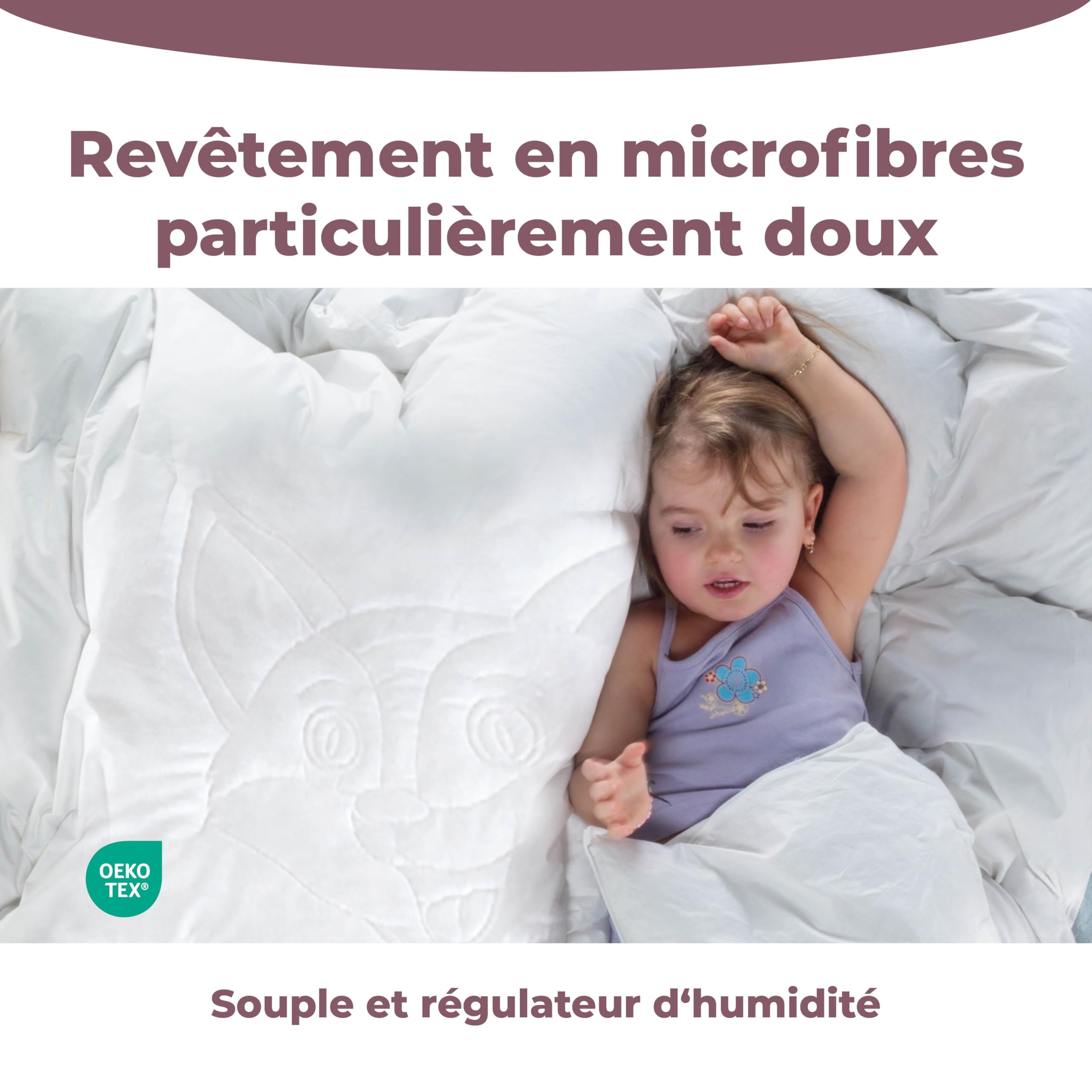 Set Couette Bébé 100x135 + Oreiller 40x60 – Couette Enfant Motif Renard – Couverture Lit Bébé Douce, Respirante et Lavable