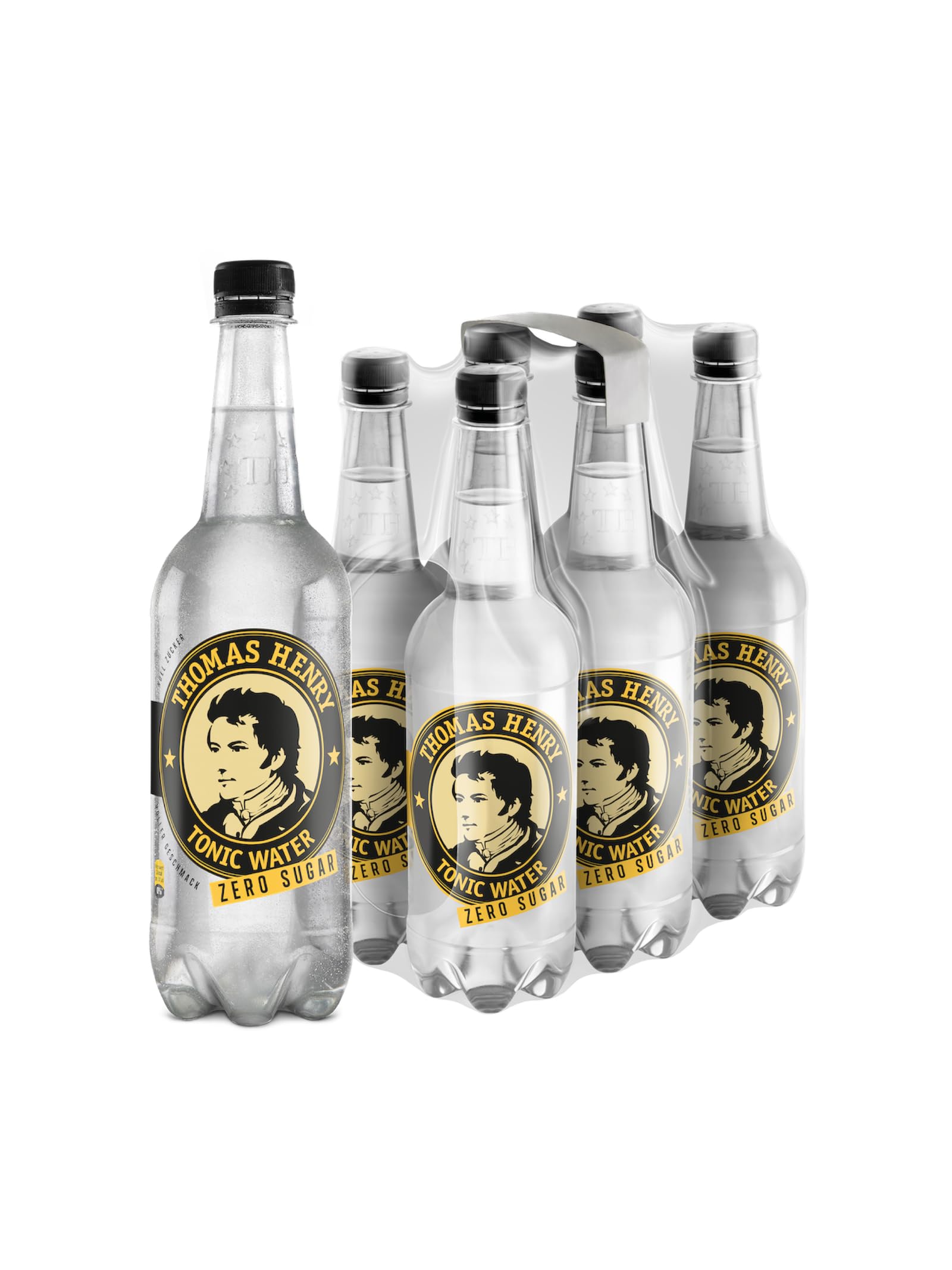 Thomas Henry Tonic Water Zero | erfrischend bitter | komplett zuckerfrei | 6 x 750ml Einweg | Premium-Mixer