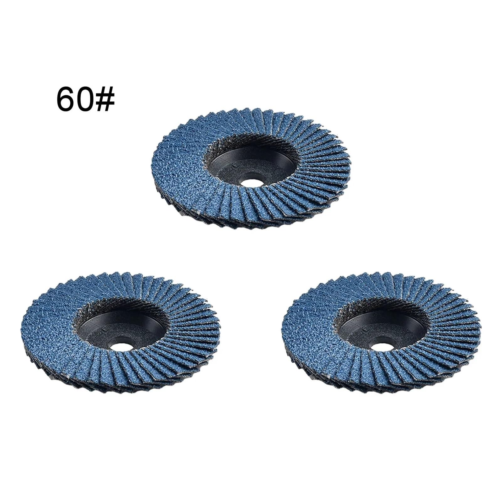 Winkelschleifer, 75 mm, 3 Zoll, Schleifwerkzeug, Körnung 40/60/120, Fächerscheibe für Winkelschleifen, Polierzubehör, 3 Stück (60 Grit)